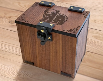 MTG Deck Box: Bear Cub Theme, 100+ Cards, Dice Tray