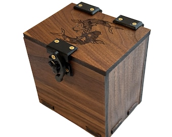 Pudełko na talie MTG: Kompaktowy motyw Dandân Forgetful Fish, ponad 80 kart, tacka na kostki