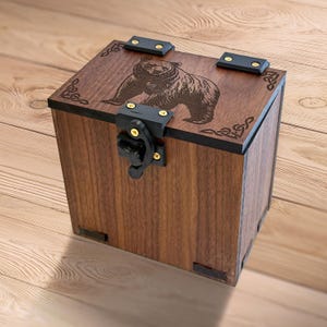 MTG Deck Box: Bear Theme 2, 100+ Cards, Dice Tray (No AI)