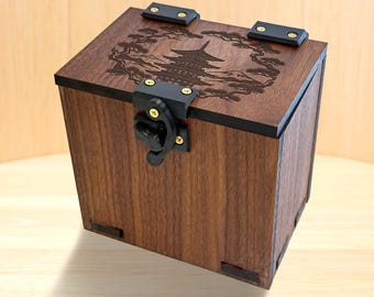 MTG Deckbox – Japanische Pagode, über 100 Karten in Hüllen, Token-Tasche, Kamigawa (ohne KI)