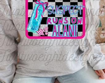 suspect runs on Alani PNG digital download