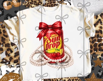 Cherry Citrus Soda Bow PNG, Funny Fridge Cig PNG, Retro Soda Can Design, Girly Soda Shirt Design, Sublimation PNG, Instant Download