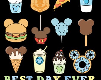 Best Day Ever Disney Snacks PNG digital download Mickey Mouse snacks shirt design