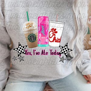 Ja, ich habe heute PNG digitaler Download Alani chic fil a Starbucks
