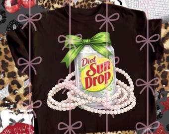 Diet Citrus Soda Bow PNG, Funny Fridge Cig PNG, Retro Soda Can Design, Girly Soda Shirt Design, Sublimation PNG, Instant Download