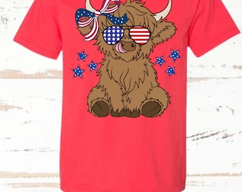 Patriotic Cow PNG digital download