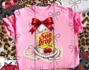 Diet Cherry Citrus Soda Bow PNG, Funny Fridge Cig PNG, Retro Soda Can Design, Girly Soda Shirt Design, Sublimation PNG, Instant Download