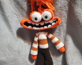 Orange Toothy Emotion – gehaakt pluche