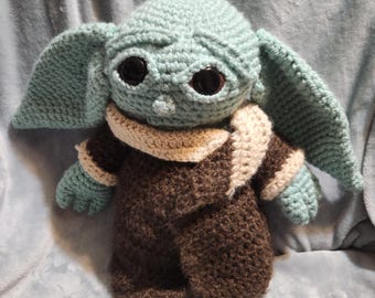 Cute Green Baby Alien – Crocheted Plush