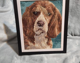 Afgewerkte/ingelijste diamanten stippen – beagle