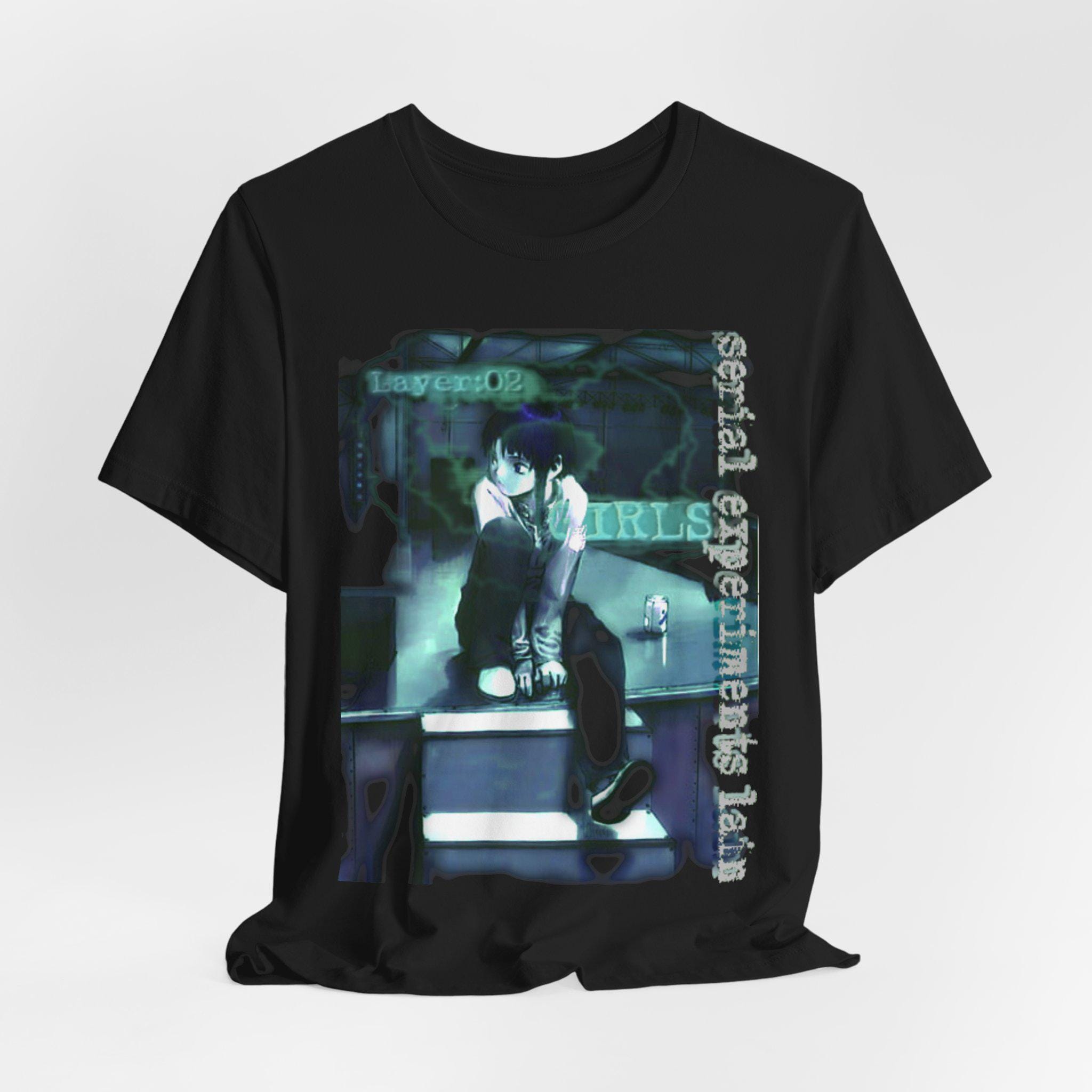 Serial Experiments Lain T-shirt: Anime Layer 2 Girls Graphic Tee