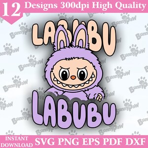 Labubu PNG, Labubu Svg, Labubu Vector, Labubu monstros super fofos, Labubu monstros super fofos, Labubu designs digitais para download
