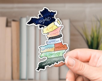Prythian Map Sticker - Fantasy Waterproof Kindle Sticker