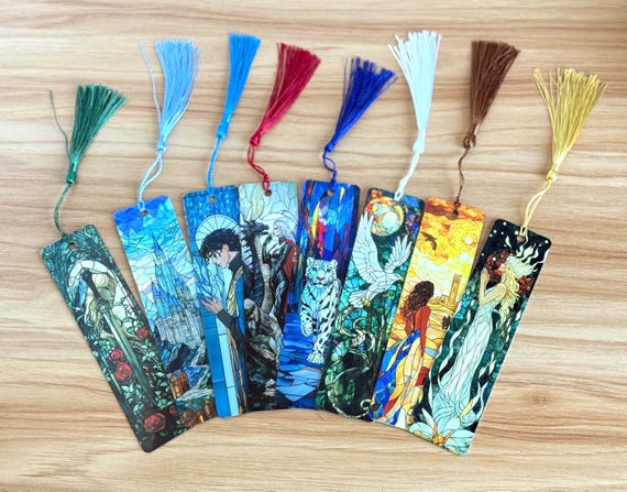 Fantasy Bookmark Set: Aluminum Stained Glass Art - Bookish Gift