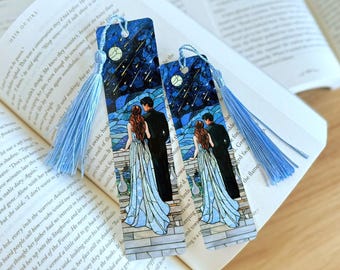 Stained Glass Starfall Bookmark: Fantasy Aluminum Bookmark