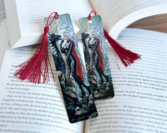 Stained Glass Fantasy Bookmark: Wyvern Witch, Manon Inspired