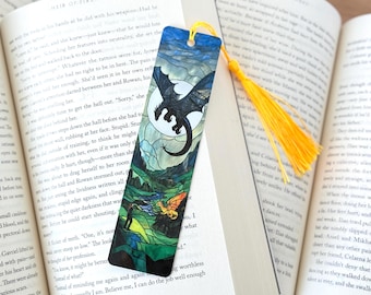 Dragon Bookmark: Stained Glass Design Threshing Dragon Metal