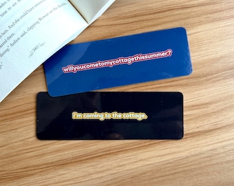 Shane Ilya Bookmarks: Double-Sided Cottage Quote - Romance Book Lover Gift