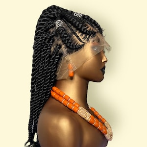 Ready to ship next day(FREE SHIPPING)! Braided wig, Perruque, FULL Lace braid wig, Braid wig, Braided wigs for black women.