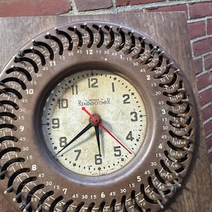 Vintage James Remind-O-Timer Industrial 24-Hour Multi-Alarm Electric Clock