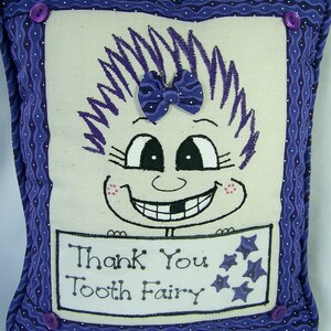 Tooth Fairy Pillow for Girl PinHead Happy FaceTM image 2