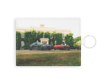German Sports Cars Saffiano Leather Card Holder | Mercedes AMG Purespeed and Mercedes AMG GT63Pro Motorsport Edition Car Photo