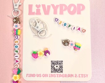 Personalized Bag Charm Kit-DIY Bag Charm-Kids Party Favor-AFF