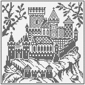 Ancient Castle Crochet Pattern - Filet and Tapestry Crochet - Chart ...