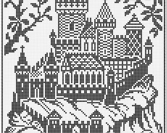 【希少】モンゴル民間工芸 図版集 ポートフォリオ 84枚 研究資料 crafts Ancient Castle Crochet Pattern - Filet and Tapestry Crochet
