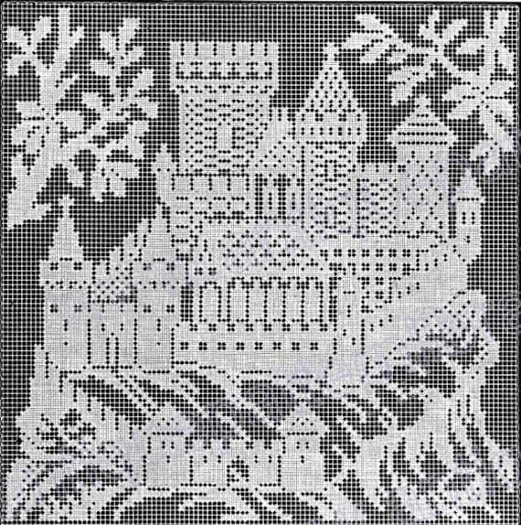 14 Crochet Tapestry Charts with Sea Turtles, Ghosts, and Wall Hangings 12 Ancient Castle crochet