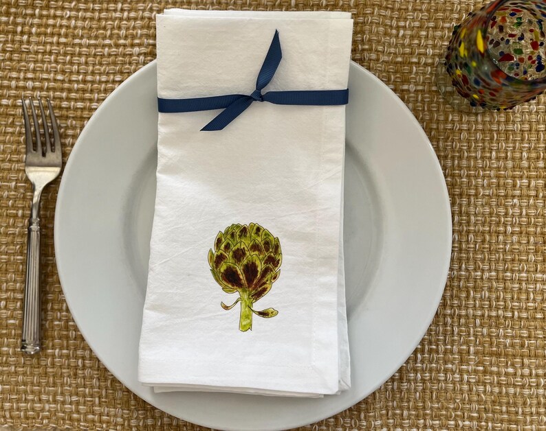 HappenstancePaper Artichoke Art Cloth Napkins - Thumbnail 4