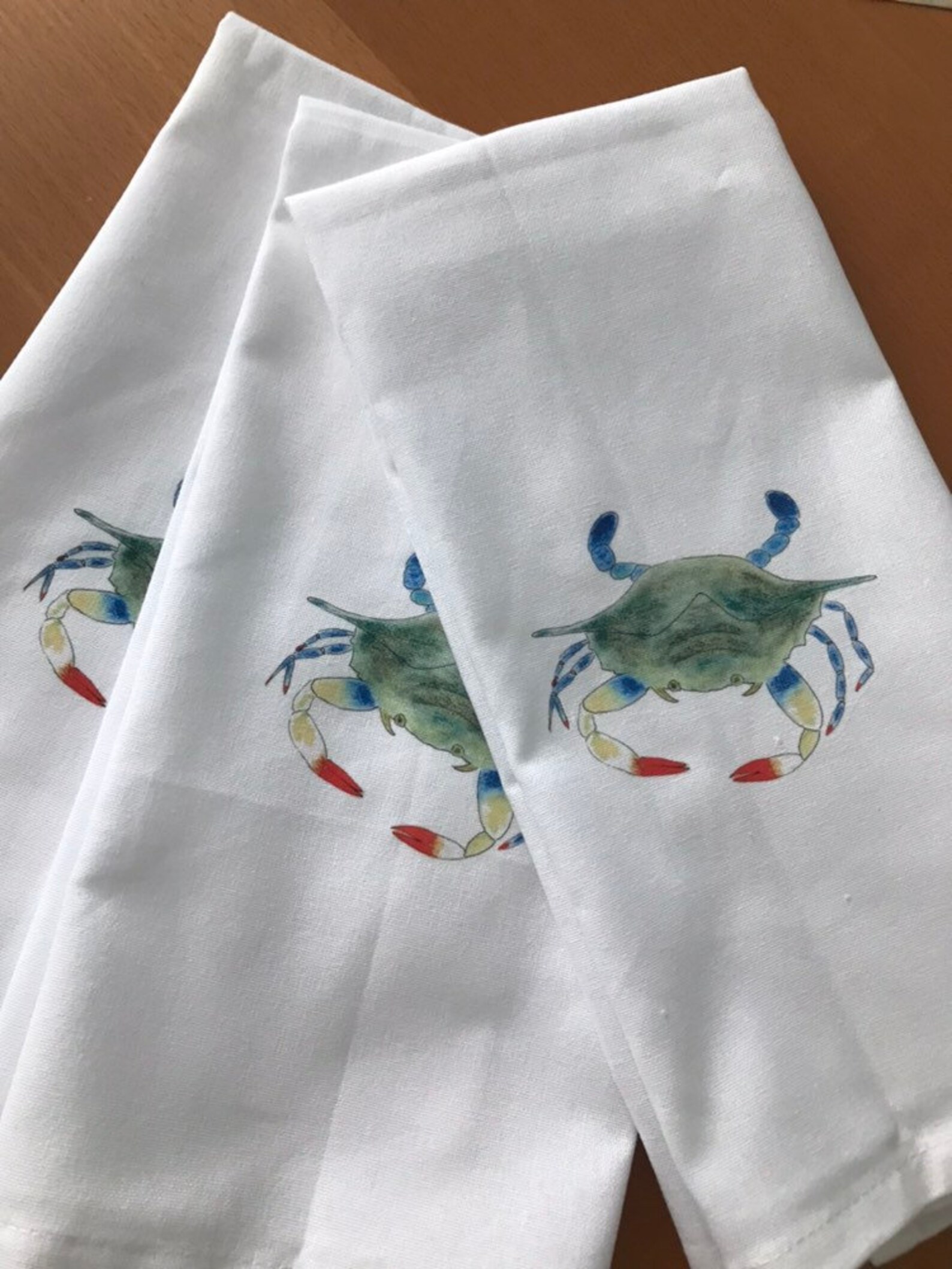 Blue Crab Kitchen Towel Cotton Maryland Crab Kitchen Decor Etsy