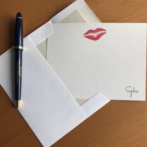 Personalized SWAK Note Card Set, Thank You Cards