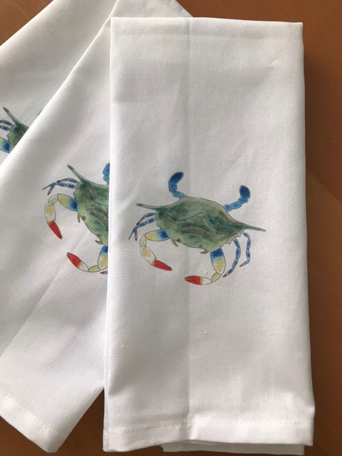 Blue Crab Kitchen Towel Cotton Maryland Crab Kitchen Decor Etsy