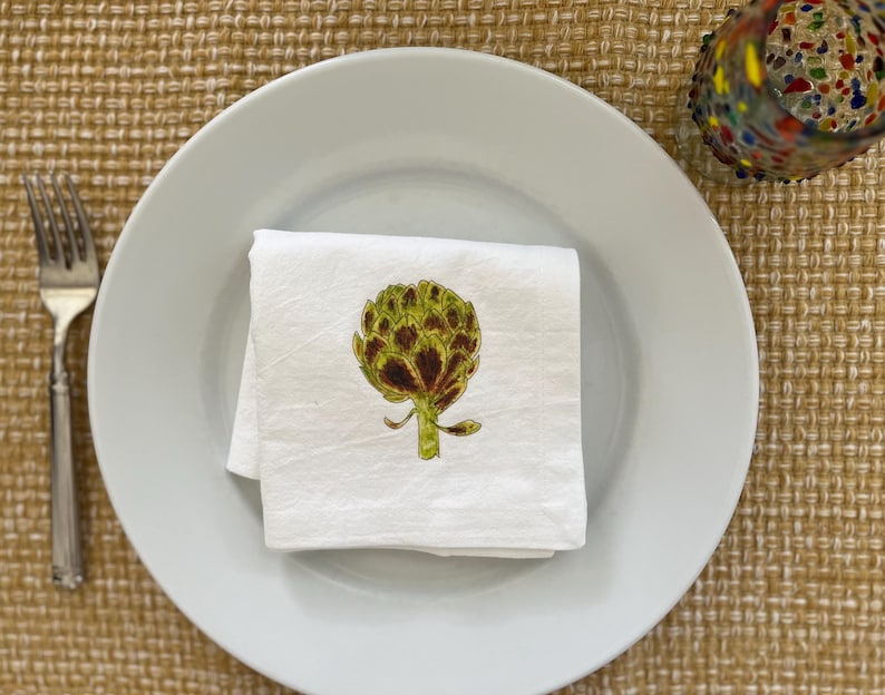 HappenstancePaper Artichoke Art Cloth Napkins - Thumbnail 3
