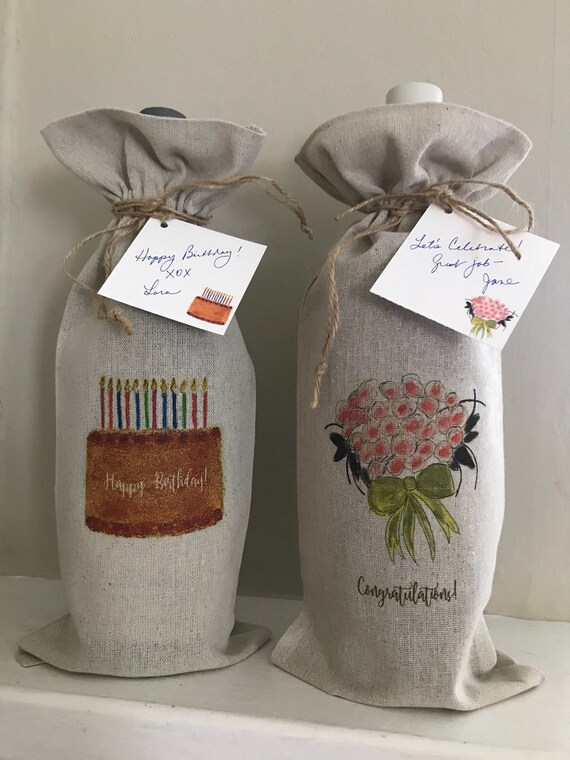 Coastal Wine Bag Heron Bag Wedding Favor Wine Flamingo Bag Marsh Bird,Coastal Living Blue Beach Bird Gift Card Event Gift Reusable