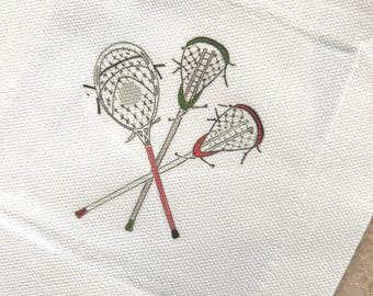 Lacrosse Fabric Cocktail Party Napkins
