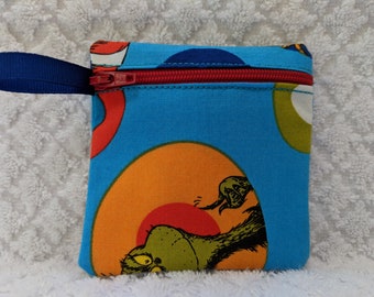 Handmade - Dr. Seuss -  fabric Gift Card Holder - coin pouch - free shipping