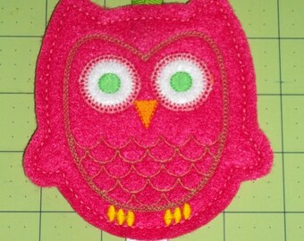 Handmade Owl Hair Bow/Clip Keeper