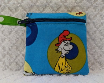 Handmade - Dr. Seuss -  fabric Gift Card Holder - coin pouch - free shipping