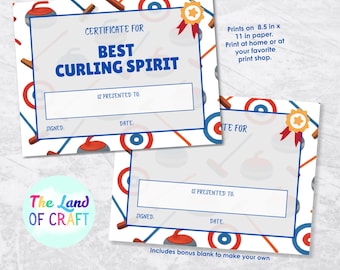 Printable Curling Awards | Set of 50 Bonspiel Superlatives | PDF Download