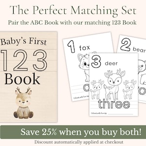 Buy our matching 123 book and automatically get 25% off the entire order.