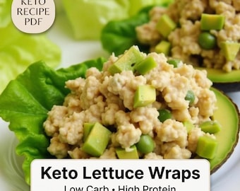 Keto Tuna Salad Recipe PDF | Avocado Tuna Salad | Low Carb High Protein Lunch | Easy Healthy Keto Recipe