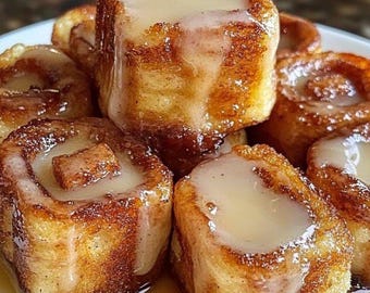 Gemütlicher French Toast mit Zimtschnecken | Sofortiges PDF-Rezept für Liebhaber süßen Brunchs