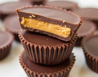 Keto-Erdnussbutterbecher-Rezept – kohlenhydratarmes, zuckerfreies Schokoladendessert (PDF-Download)