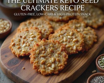 Keto Crackers Recipe PDF | Seed Crackers | Low Carb Gluten Free Snack | High Protein Keto Recipe