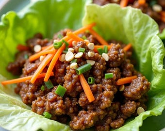 E-Book mit Rezept für Keto-Rindfleisch-Salatwraps | Idee für ein Abendessen mit wenig Kohlenhydraten | Einfache Keto-Mahlzeit