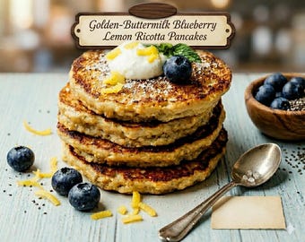 Keto Lemon Ricotta Pancakes Recipe PDF | Low Carb Pancakes | Gluten Free Breakfast | Easy Keto Recipes