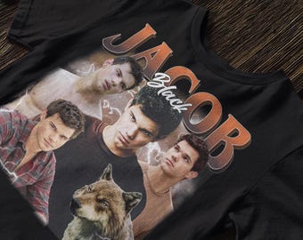 Camiseta Jacob Black - Camiseta de Filme de Vampiros, Bella Swan, Kristen Stewart, Robert Pattinson, Taylor Lautner