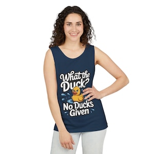 What The Duck Funny Womens Tank Top, No Ducks Given Tee, Sarcastic Duck Tee, Rubber Duck Graphic Tank, Humor Gift For Her,Beach Party Outfit